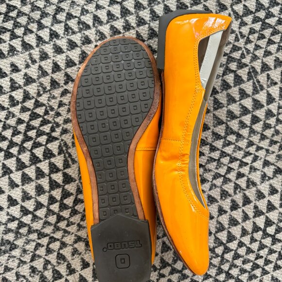 Tsubo yellow patent ballet style flats - Picture 3 of 7